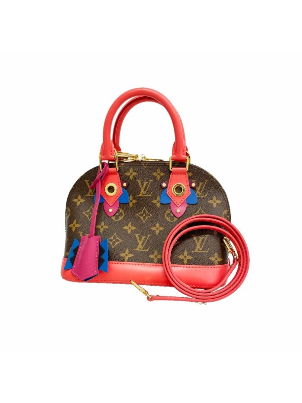 Louis Vuitton Handbag Monogram Totem Alma BB Flamingo 2-Way Bag